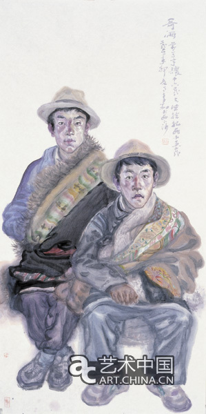 人物写生-藏族兄弟 2011年