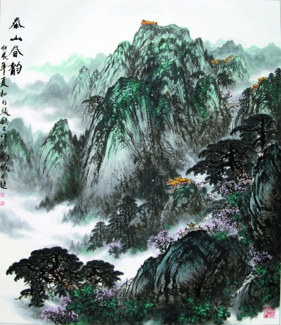 泰山春韵（国画）          200cm×245cm