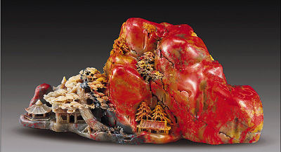 一抹红云千古清音：鸡血石的欣赏与收藏_文化频道_凤凰网