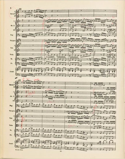 伯恩斯坦批注的巴赫的《勃兰登堡协奏曲》。