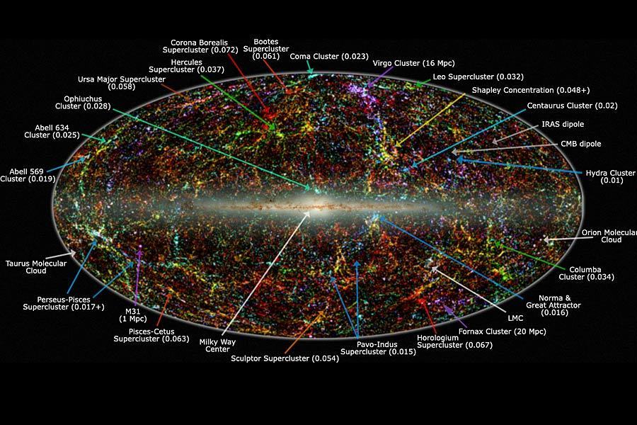 普朗克微波背景辐射地图展示了目前仍能检测到的138亿年前宇宙大爆炸产生的辐射。普朗克望远镜由欧洲太空局耗资5.15亿英镑建成。