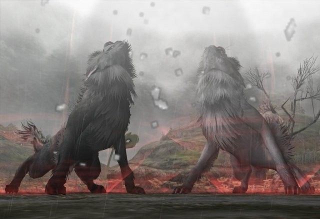 《怪物猎人:边境G》新图 响狼冰狐龙杀气很重