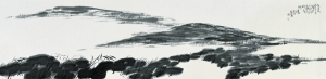 　　中国画&middot;荷花  33.5cm&times;135cm