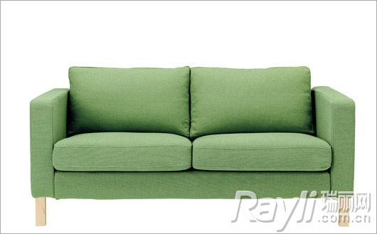 IKEA宜家家居草绿色木脚沙发