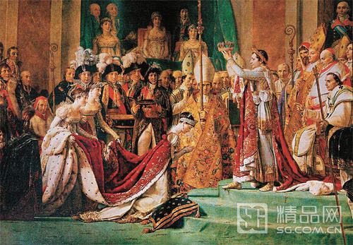 凤凰时尚 著名油画"拿破仑登基大典" 由jacques-louis david 绘画的