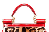 Dolce＆Gabbana 2012 Cruise系列手袋以简洁的款式和明亮的色彩冲击着众人的眼球。整个系列清一色为中小型手袋款式，多款动物纹印花的加入使手袋洋溢出浓浓的青春活力。浪漫的花边以及独特的皮革细节处理将设计师的设计功力完整呈现。