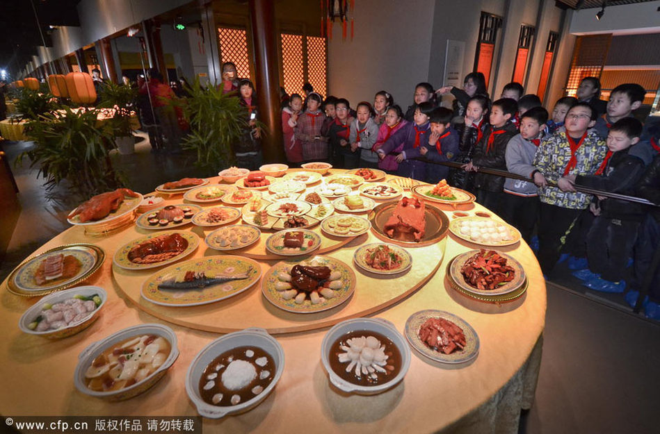 实拍杭州中国杭帮菜博物馆 特色美食极度诱惑