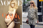 德国版《Vogue》曾以39岁的克劳迪娅·希弗作为封面专题人物，并邀得老佛爷Karl Lagerfeld操刀，为她拍摄孕妇照（左图）。这已是克劳迪娅20年来第13次登上德国版《Vogue》封面。克劳迪娅·希弗说：“我是德国人，很开放，很多德国人平日也会在公园裸晒。”