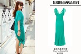 蓝绿色比较跳跃，所以比较难搭配，但是一件式的连衣长裙却非常好穿，完全的百搭，而且还可以轻松营造清爽的感觉。
