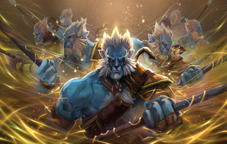 DOTA2精美壁纸:猴哥你不是一个人战斗