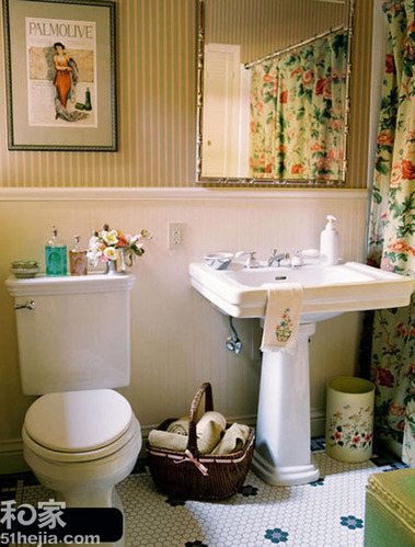 编织花纹石瓷砖时尚上档次 给浴室地面“定个妆”