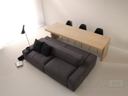全为小户型设计 互借空间的沙发与餐桌组合