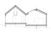 瑞典建筑事务所Kolman Boye Architects AB  完成的建筑项目，位于挪威列岛中的维加岛。木屋坐落在起伏不平的裸露岩石和原生植被中，比邻而立的是挺峻的花岗岩山丘，另一边则可以远望浩淼的挪威海。
 
灌木丛生的崎岖小路通往木屋正门，北欧风格的尖顶设计，三面设有宽阔的窗户，面对大海、山岭和岩床。屋子依照地形分为上下两层，一层为宽敞的社交空间，二层为卧室等私密领域。室内为原木的素淡色调，与同样风格的家具陈设，营造出远离人烟、清淡寡欲的休憩之所。
