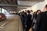 人们排长队在圣保罗国际机场等候出租车。（实习编辑：胡嘉怡）