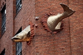 《鲑鱼雕塑》美国波特兰（实习编辑：温存）
