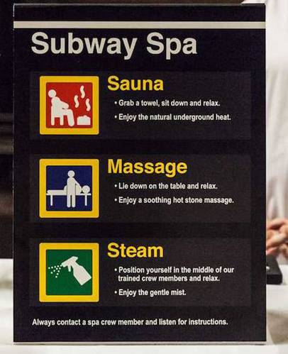 纽约地铁站现露天“桑拿浴室” 乘客当众脱衫享受 
