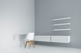 比利时设计师Victor Vasilev 为MDF Italia 设计，作品体现了材料、形态和功能的完美结合。采用木材纤维板制作，有不同厚度和颜色涂层。外形和使用上十分灵活，风格与美感一致，用作搁架、工作台和一个带有照明灯的窄桌。（实习编辑：辛莉惠）