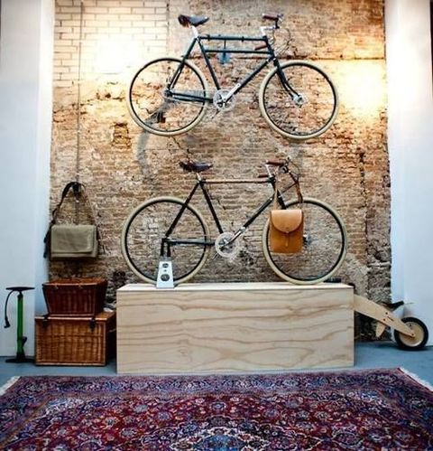 把自行车变成装饰材料 爱骑行也爱家中风景