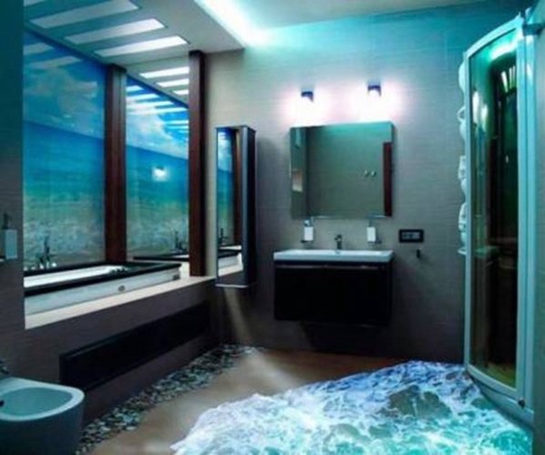 壕们都把浴室升级成3D版啦！深海恐惧症朋友怎么办