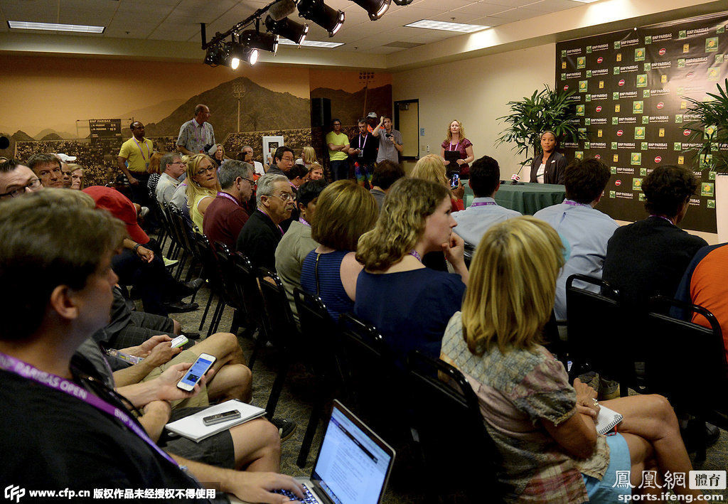 小威时隔14年重返印第安维尔斯 出席发布会变