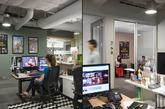 这是视频网站HULU圣莫尼卡总部办公空间设计，办公室里设置了非常多的休闲场地，台球，乒乓球，桌上足球都可以任意玩。办公室还设置了许多休沙发，可以躺着休息。最重要的是，作为一个视频网站的办公室，你可以明目张胆的看视频哦。（实习编辑：周芝）