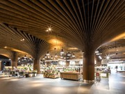 树状柱子打造枝桠蔓延的购物市场 卓越的环保设计