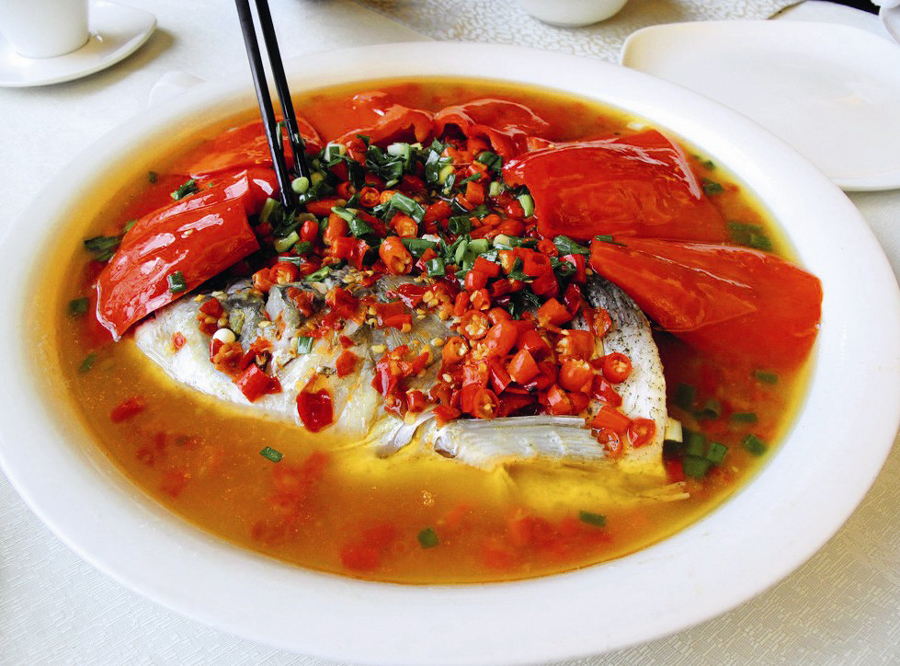 “开门红”是新派川菜馆大蓉和的招牌菜。