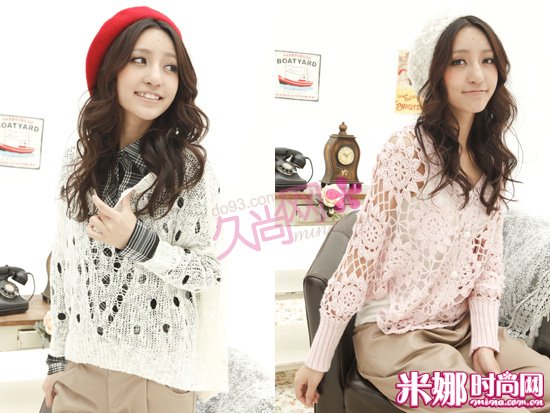 清爽入秋,镂空针织衫推荐!_时尚频道_凤凰网