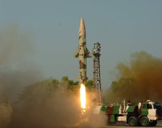 印度再次试射一枚大地2短程导弹可携核弹头