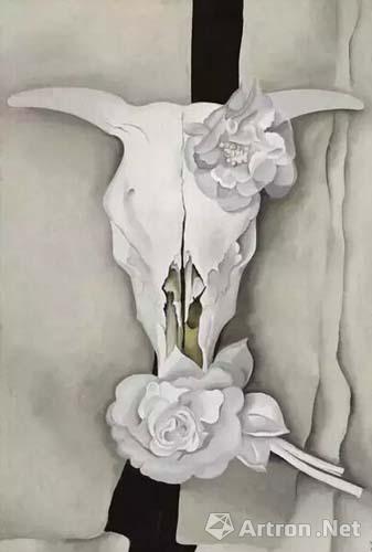 Cows Skull with Calico Roses 1931