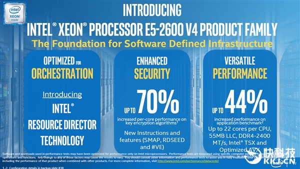 Intel正式发布Xeon E5-2600 v4：14nm、恐怖22核