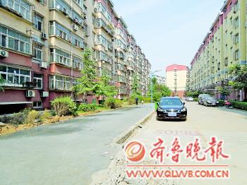 济南盖佳花园小区南区绿化带改建停车位(图)