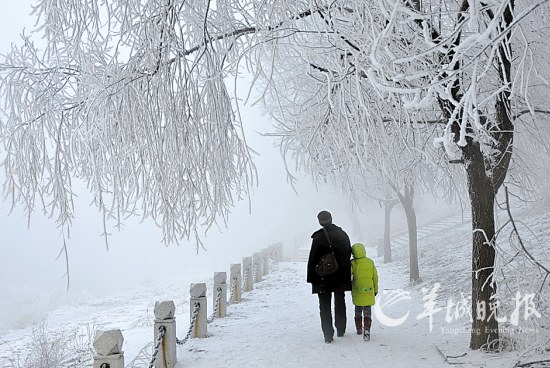 吉林松花江边的雾凇奇观