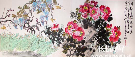 唐山市著名画家刘福生应邀赴西安交流书画艺术