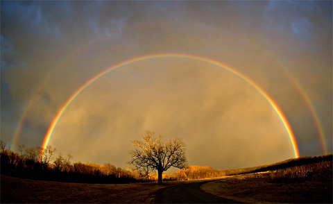彩虹为什么是弯的