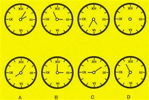 钟表显示的时间