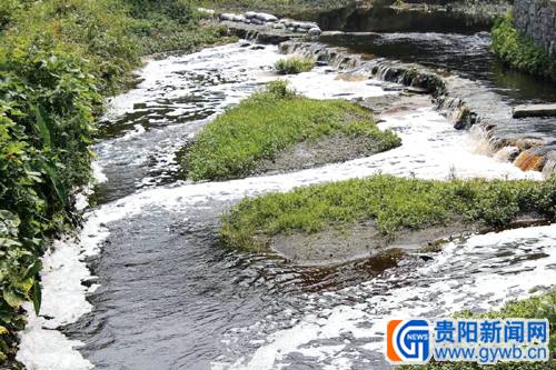 遵义县鸭溪镇河流受污染一夜变酱油色