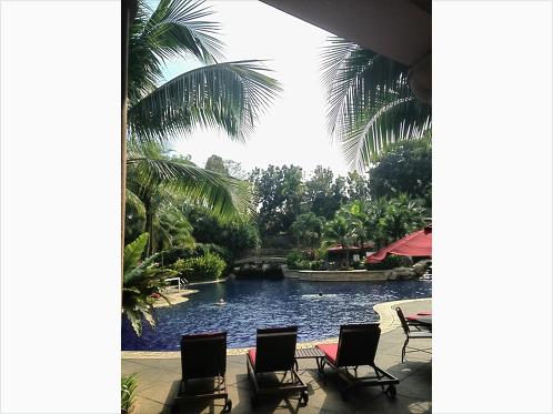 super junior崔始源赴马来西亚工作晒泳池照(图