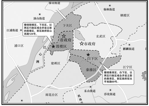 南京:撤销白下区和下关区 高淳和溧水撤县设区