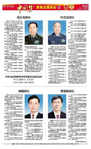 ·中华人民共和国中央军事委员会委员名单