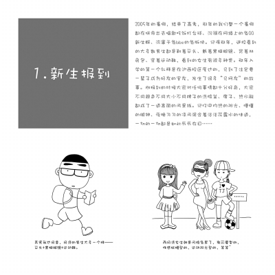 呆傻工科男八卦英语课 女硕士办画展漫画 同济