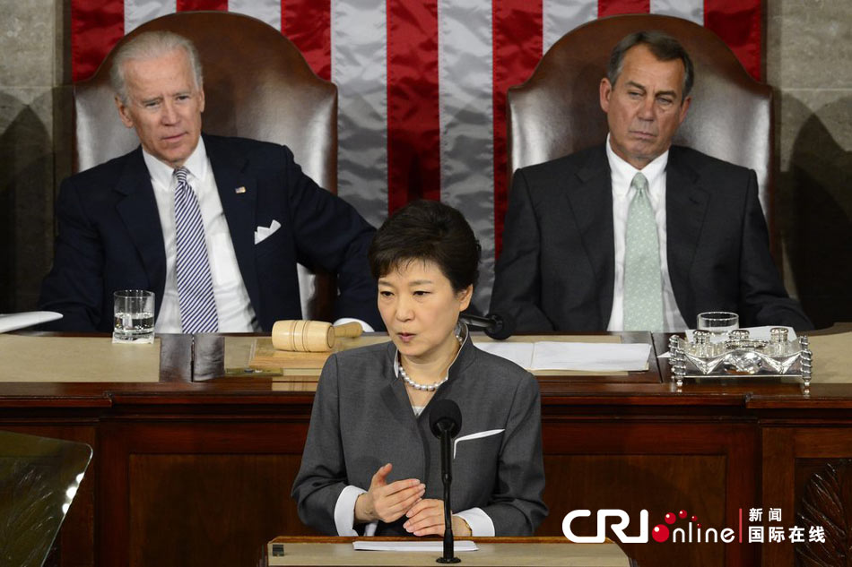 朴槿惠在美国国会发表英文演说(高清组图)