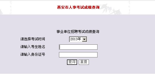 2013年西安事业单位招聘笔试成绩和复审名单