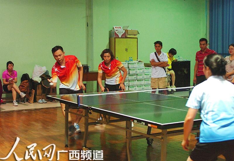 广西北部湾银行职工乒乓球赛出水平