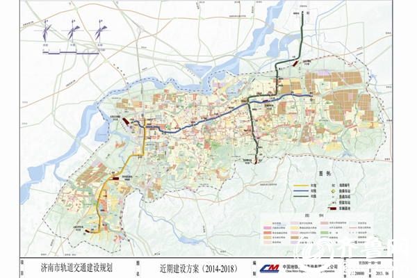 济南轨道交通一期工程三线37个站点公布 201