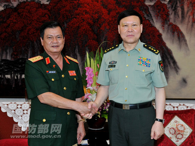 张阳会见越南国防部副部长