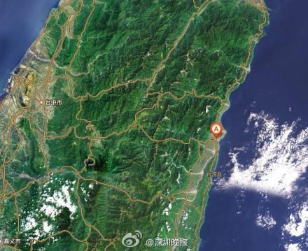 台湾花莲县发生6.7级地震 上海浙江福建有