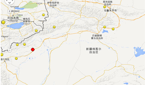 新疆阿克苏地区发生5.3级地震