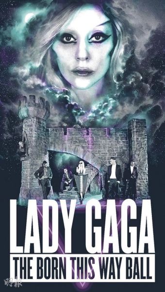 Lady Gaga昨天（2月8日）在twitter披露巡回演唱会海报，设计充满暗黑美学
