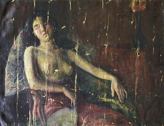 中央美院发现老油画 疑似李叔同代表作《裸女